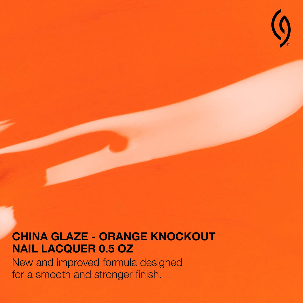 China Glaze Orange Knockout nail polish with brush applicator
