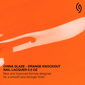 China Glaze Orange Knockout nail polish with brush applicator