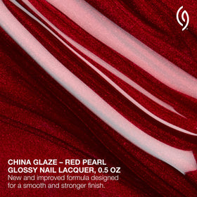 China Glaze Red-Pearl Nail Polish application on nails