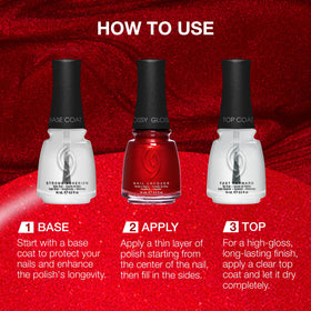 China Glaze Red-Pearl Nail Polish with shimmer effect