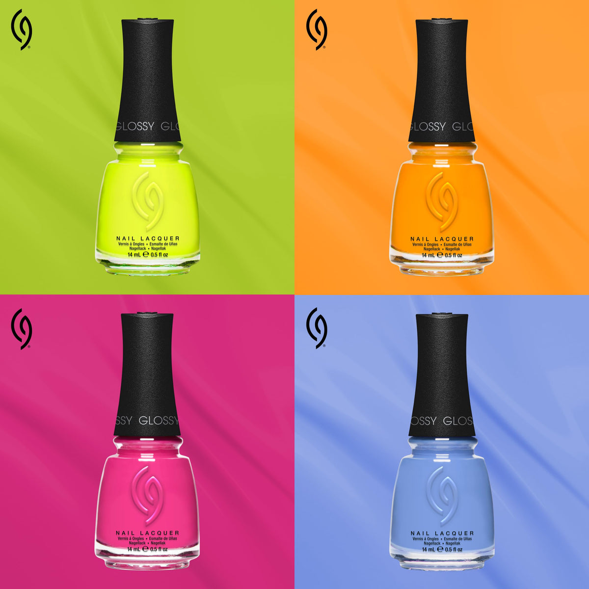 China Glaze Sun-Set the Mood Nail Lacquer applied on manicured nails