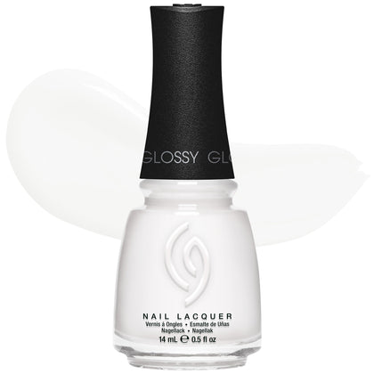 China Glaze White On White Nail Polish 0.5 fl oz front view