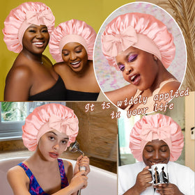 CHLINS Double Layer Satin Bonnet in lifestyle setting