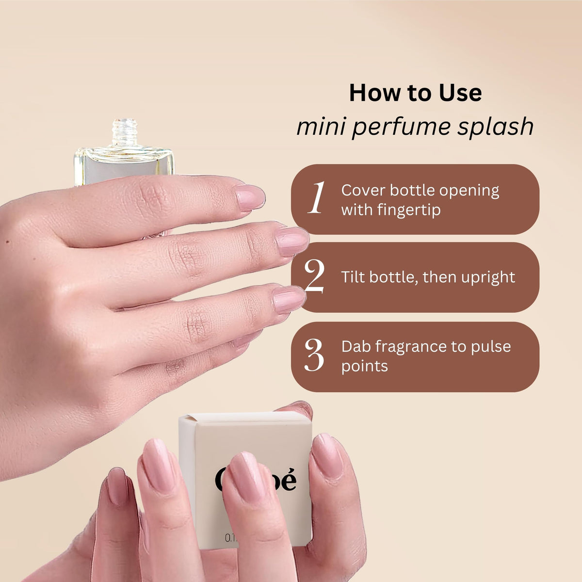 Chloe Perfume Mini Splash 5ml with travel accessories