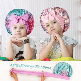 choshion Kids Satin Bonnet in a hand-wash setting