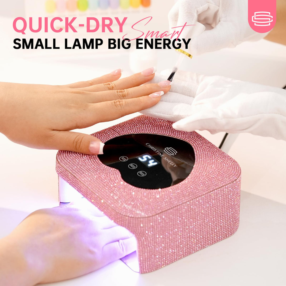 CHRISTINE SHELLY Mini UV Nail Lamp detachable base for easy cleaning