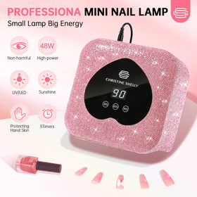 CHRISTINE SHELLY Mini UV Nail Lamp side view showing compact design