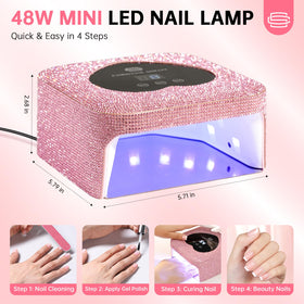 CHRISTINE SHELLY Mini UV Nail Lamp with timer settings displayed