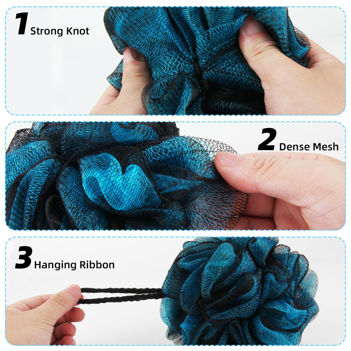 Chuya 60g bath loofah sponge hanging with ribbon