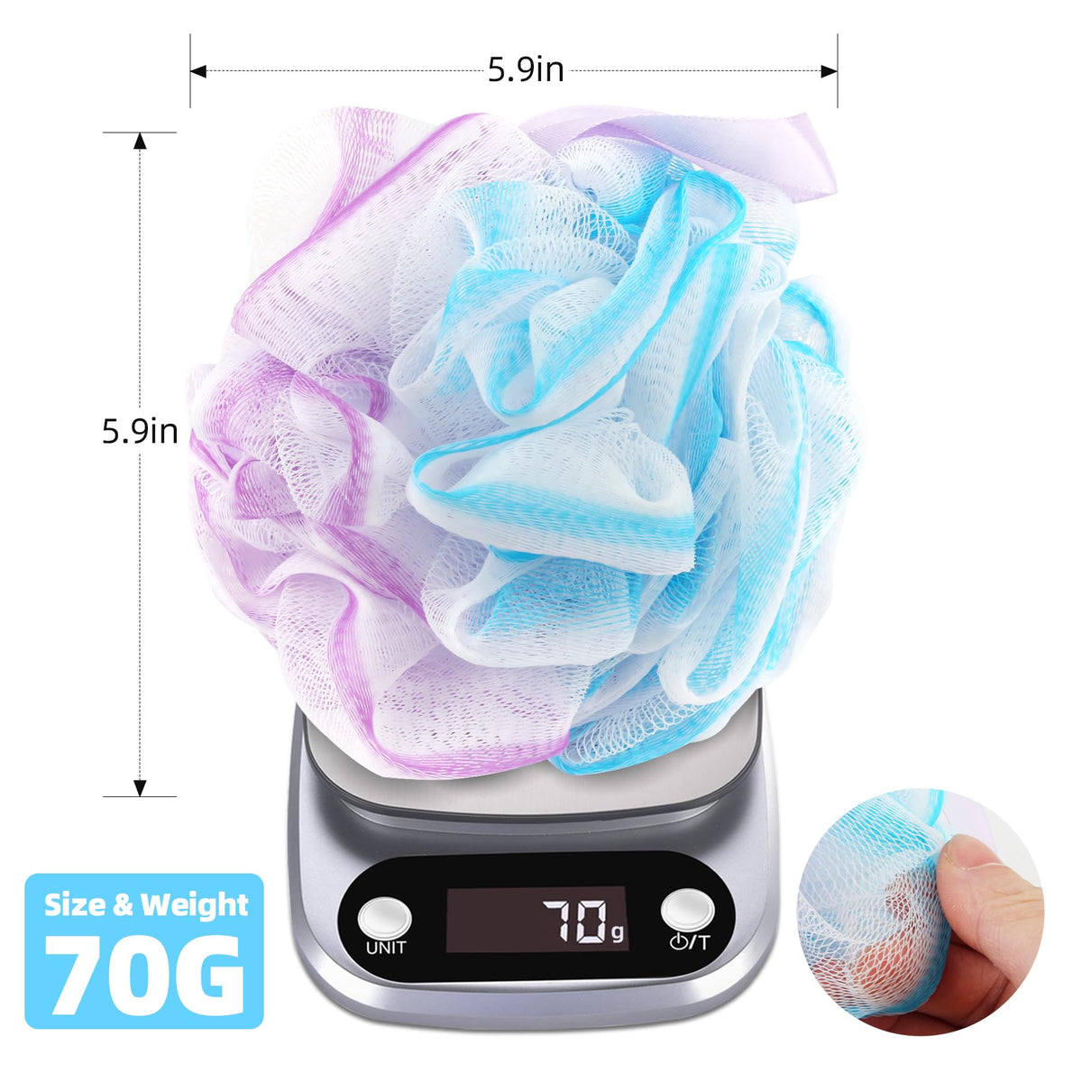 Chuya Bath Loofah Sponge large size 5.1 inches