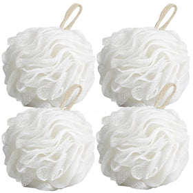 Chuya Bath Sponges Loofahs 4 Pack large size white sponges