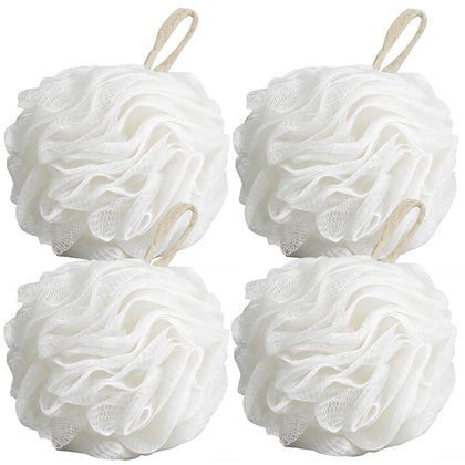 Chuya Bath Sponges Loofahs 4 Pack large size white sponges