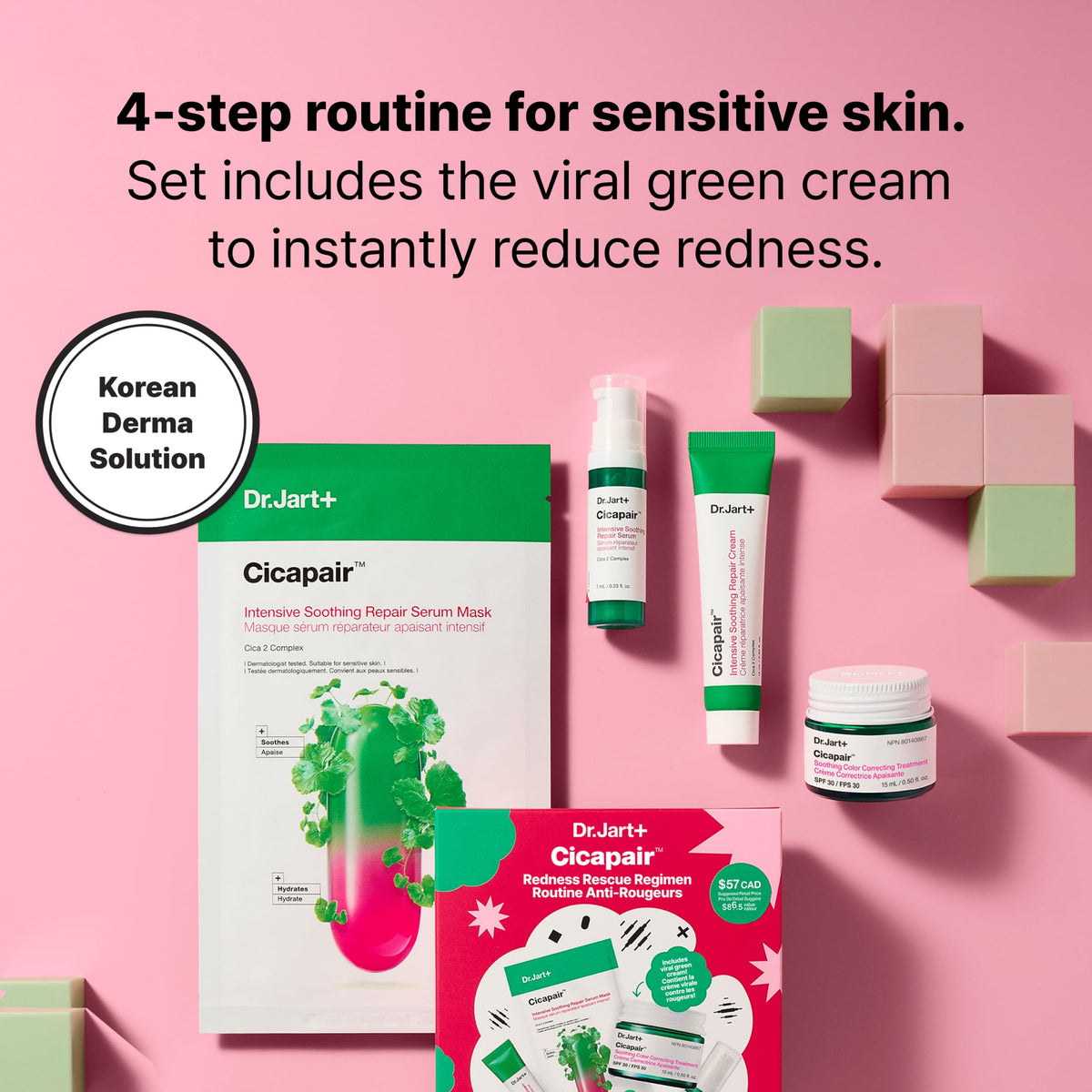 Cicapair Sensitive Skin Serum Face Mask in packaging