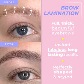 CICI Lash Brow Lamination Kit lotions and brushes laid out