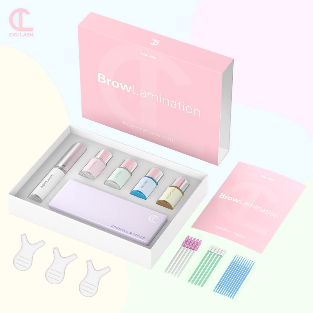 CICI Lash Brow Lamination Kit results on styled brows