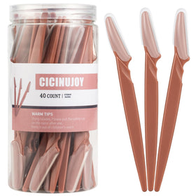 CICINUJOY 40pcs Dermaplane Razor set in terracotta colour