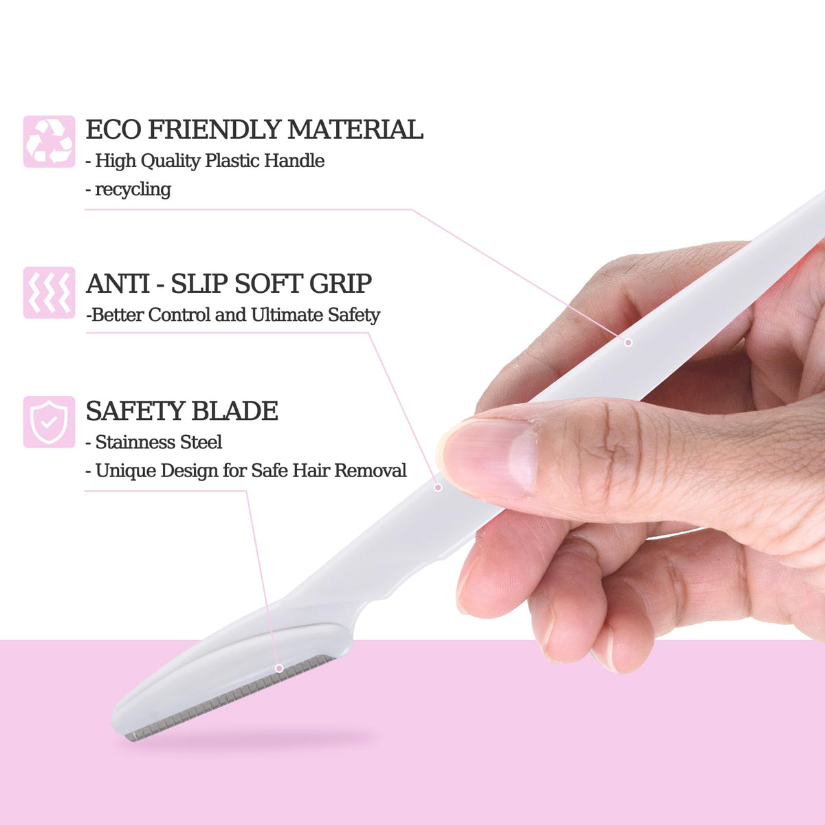 CICINUJOY dermaplane razor close-up showing blade design
