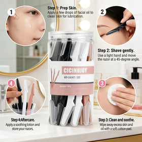CICINUJOY dermaplane razor with protective cover and net