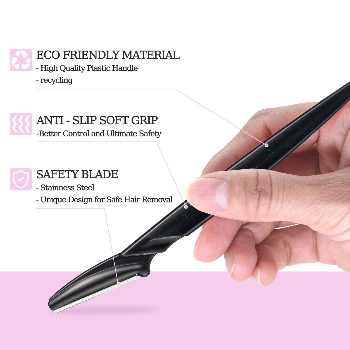 CICINUJOY eyebrow razor packaging with 40 razors