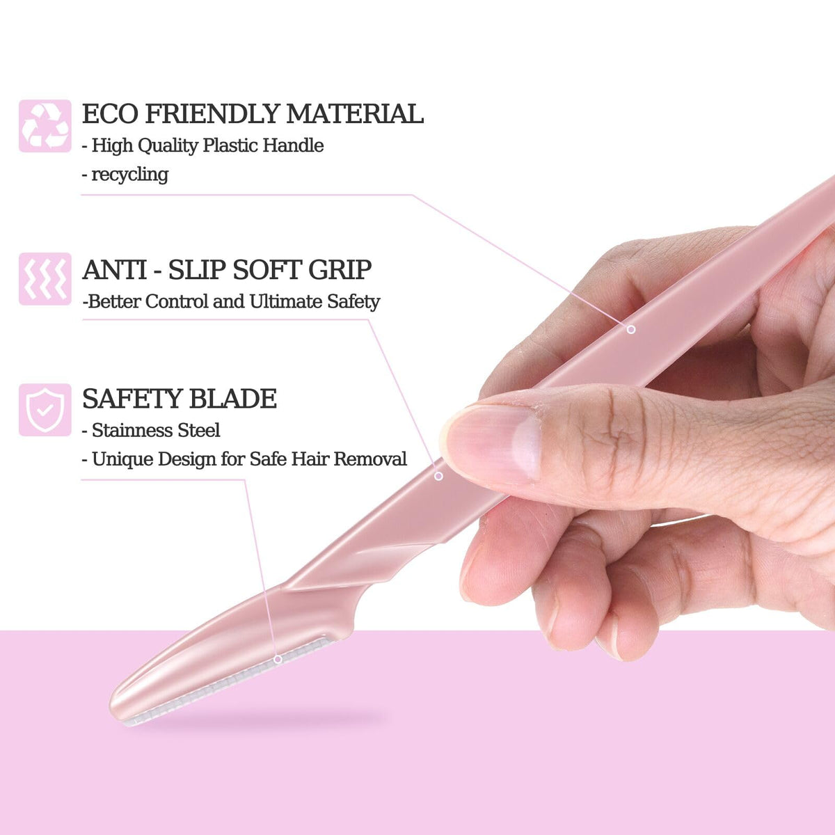 CICINUJOY stainless steel blades in transparent container