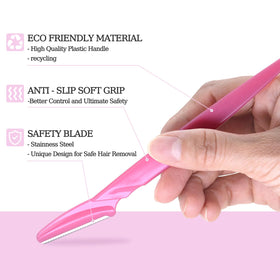 CICINUJOY stainless steel eyebrow razor with protective cover