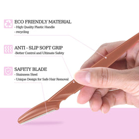 CICINUJOY stainless steel eyebrow razor with protective net