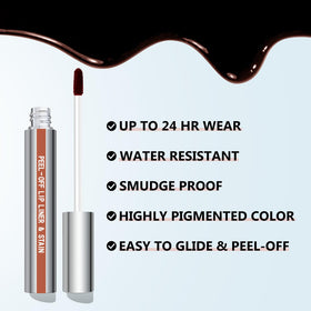 Cilrofelr Peel Off Lip Liner Nude Beige applied on lips