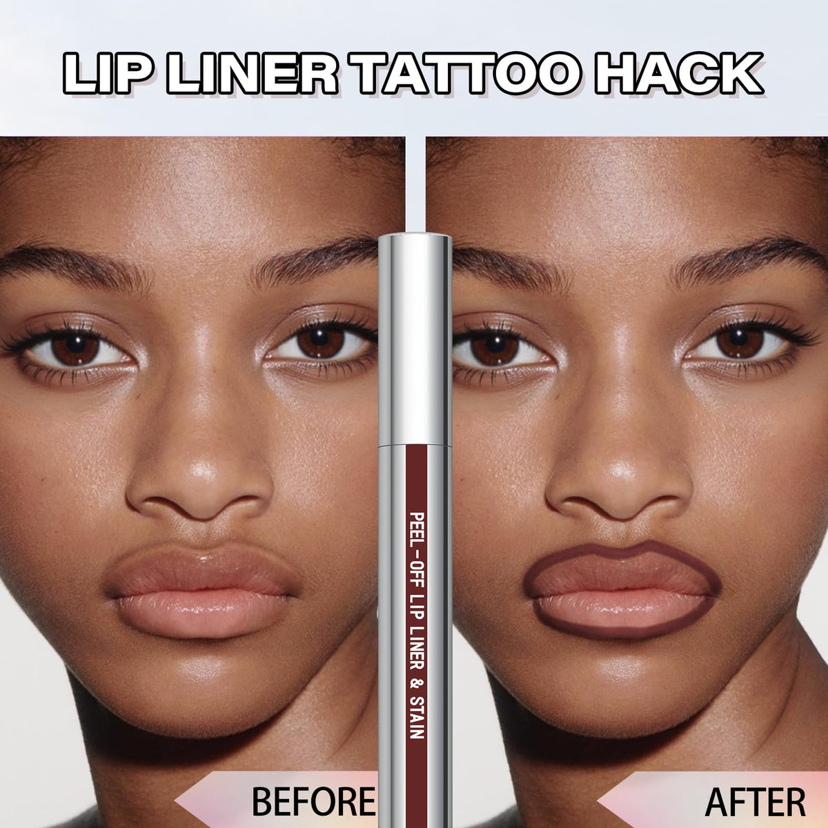 Cilrofelr Peel Off Lip Liner Stain Espresso with tweezer
