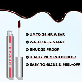 Cilrofelr Peel Off Lip Liner Stain Rose applicator close-up