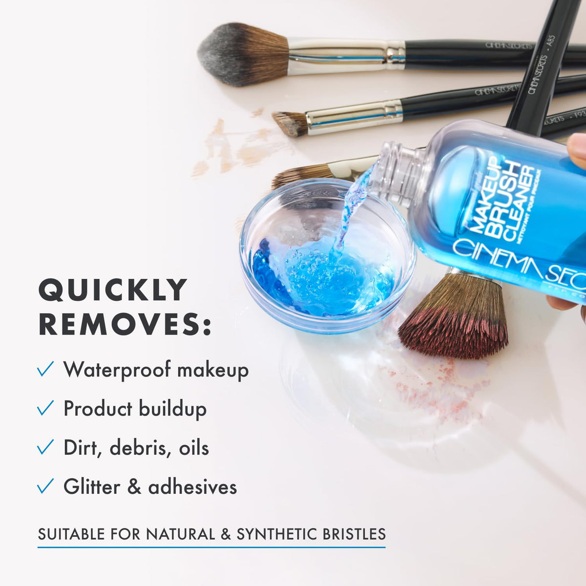 CINEMA SECRETS Makeup Brush Cleaner 4 fl oz packaging