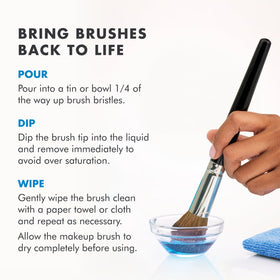 CINEMA SECRETS Makeup Brush Cleaner being used