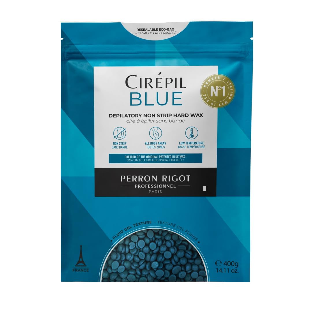 Cirepil Blue Stripless Hard Wax Beads 800g front view