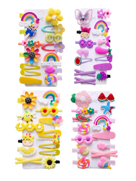CISMARK 56PCS Toddler Hair Accessories Set colourful clips front view