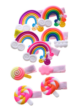 CISMARK toddler hair accessories set with ice cream and candy patterns