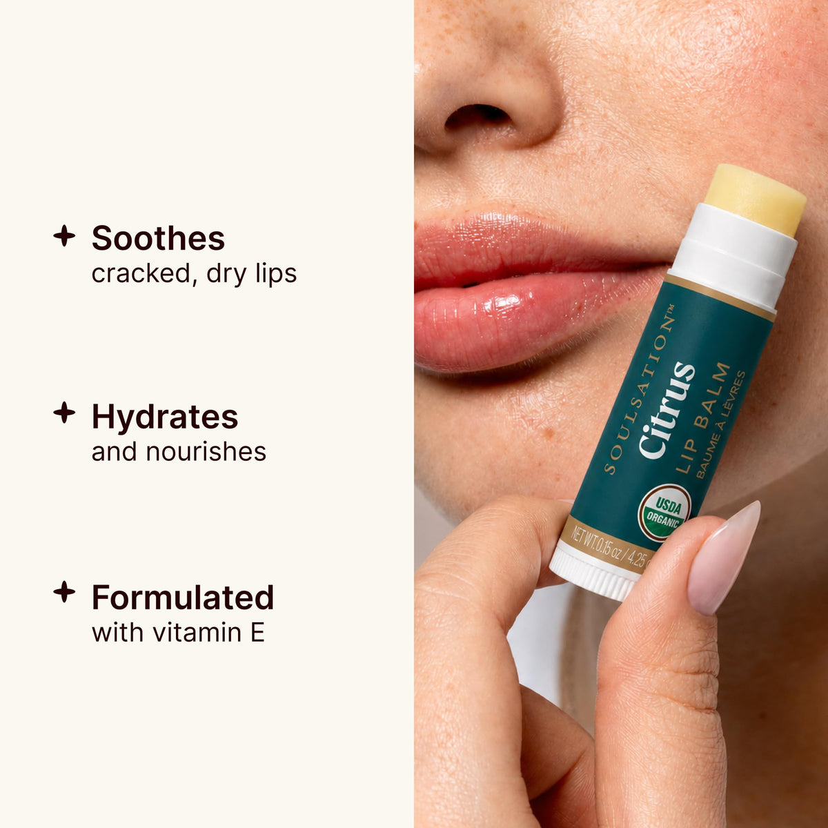 Citrus flavour lip balm from SOULSATION
