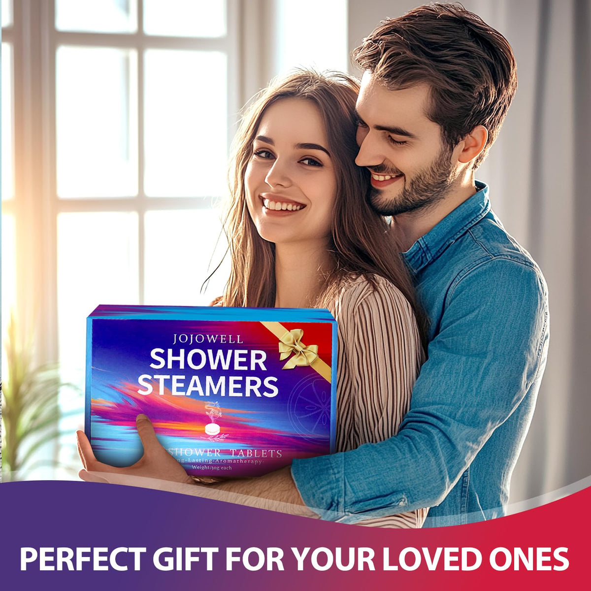 Citrus scented shower steamer in JoJowell packaging