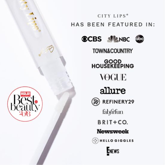 City Beauty City Lips Clear Lip Gloss on a makeup vanity