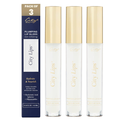 City Beauty City Lips Clear Plumping Lip Gloss pack front view