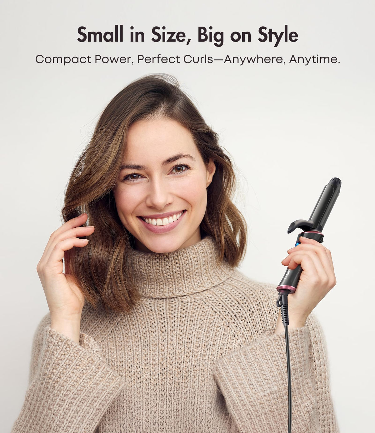 CIVEYA Travel Curling Iron Mini dual voltage feature