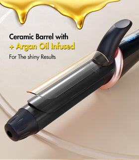 CIVEYA Travel Curling Iron Mini lightweight design on a travel bag