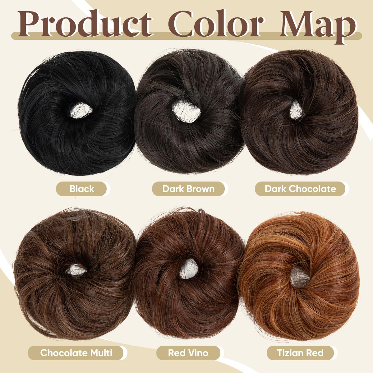 CJL HAIR 2PCs Small Cute Messy Bun Hair Piece styled in a high bun