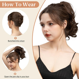 CJL HAIR Claw Clip Short Ponytail Hair Extensions side view