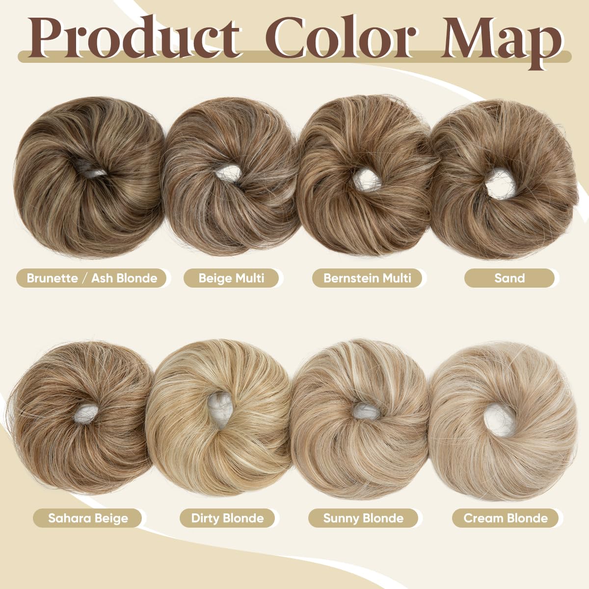 CJL HAIR Messy Bun Hair Piece back view with natural blending