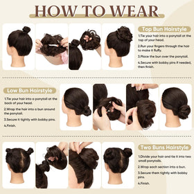 CJL HAIR Messy Bun Hair Piece packaging