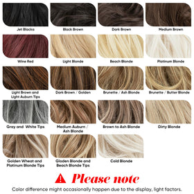 CJL HAIR Short Ponytail Hair Extensions displayed with styling options