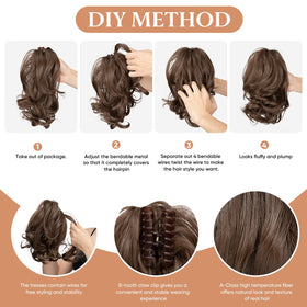 CJL HAIR Short Ponytail Hair Extensions in golden blonde colour
