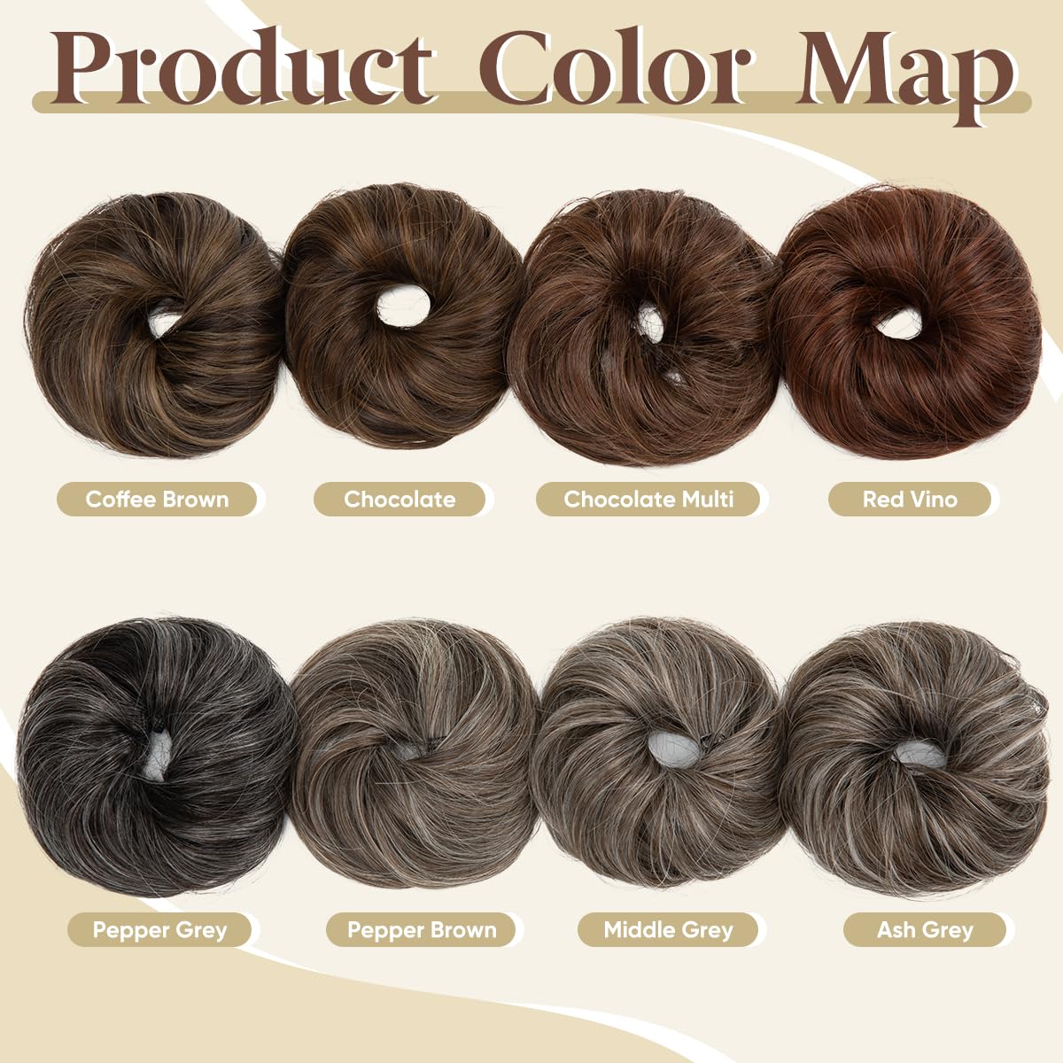 CJL HAIR Small Cute Messy Bun Hair Piece back view