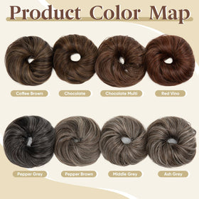 CJL HAIR Small Cute Messy Bun Hair Piece back view