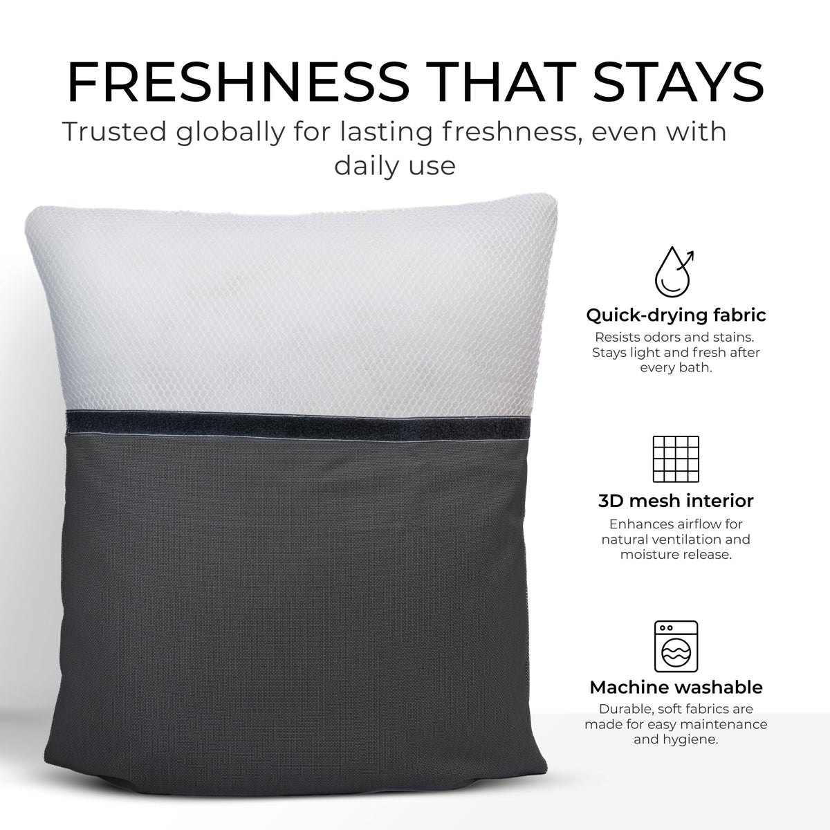 Claessonliving bath pillow in a relaxing spa setting
