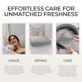 Claessonliving bath pillow packaging view